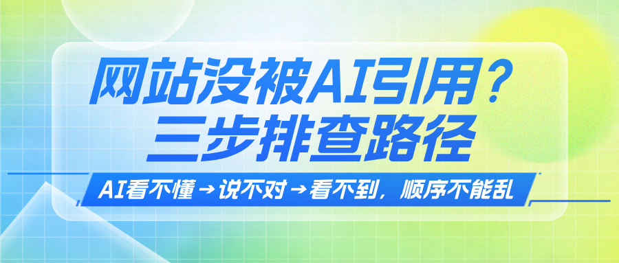 网站没有被 AI 搜索引用怎么办：三步排查路径